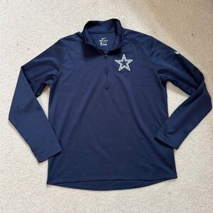 Nike Dri-FIT Navy Dallas Cowboys 1/4 Zip Pullover